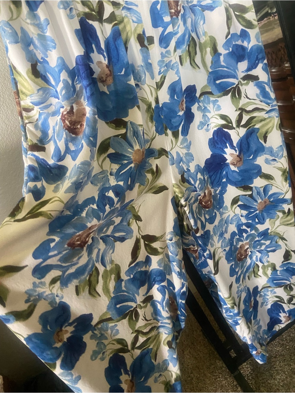 Calvin Klein Blue and White Floral Pant Romper - Picture 5 of 9